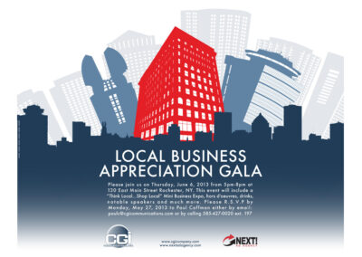 Local Business Appreciation Gala Flyer Illustration, 2013